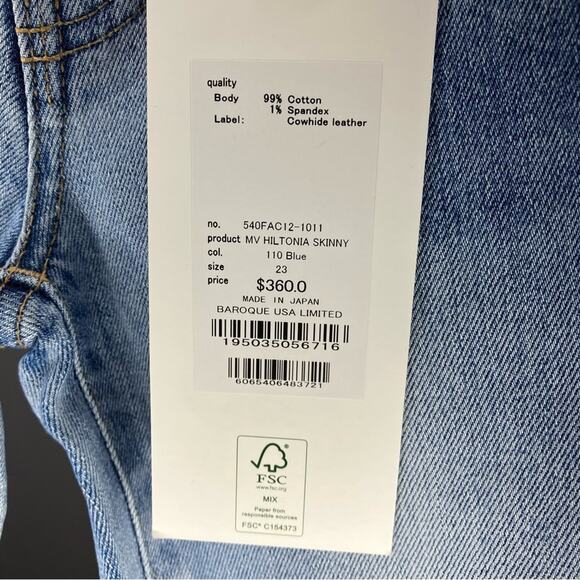 NWT MOUSSY Hiltonia Skinny Jeans Step Hem Raw Two Tone Color 23 - Picture 7 of 7